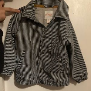 Cat & Jack Striped  Baseball Opitic Illusion Adventure Jacket Embroidered 2T